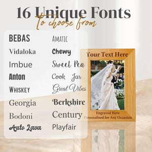 Personalized Picture Frame with Your Custom Text, Wedding Picture Frame with Gift Box