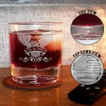 American Flag Whiskey Glass ' American Flag Bottom Glass, Patriotic decorations, Old Fashioned Glass, Christmas, Birthday Gifts For Men Dad
