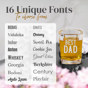 Custom Shot Glass 3oz with Bulk Pricing, Personalized Shot Glass | Great for Birthdays, Bachelor Party or Wedding Favors