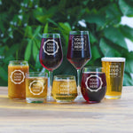 Custom Logo Wine Glasses - Add Your Personalized Design or Company Logo - Bulk Glasses or Companies, Realtors, Parties, Weddings or Events