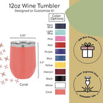 Long Distance Friendship Wine Tumbler | Personalized Friend Gift for Going Away, Graduation, Remote Working or Moving Gift | Multiple States