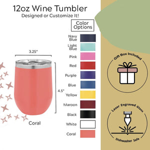 Long Distance Friendship Wine Tumbler | Personalized Friend Gift for Going Away, Graduation, Remote Working or Moving Gift | Multiple States