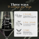 Custom Wine Glass Stemmed Crystal 18oz with Bulk Pricing