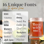 Custom Beer Mug Glass with Custom Text, Logo and Bulk Pricing