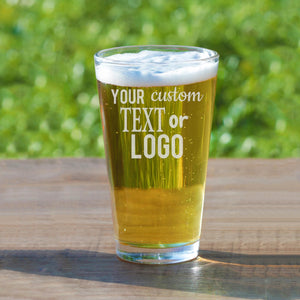 Custom Beer Glass 16oz Pint Glass with Bulk Pricing - Custom Business Gifts, Corporate Gifts, Promotional Gifts, Office Gifts