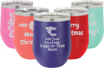 Custom Wine Tumbler 12oz with Bulk Pricing - Great for Custom Wedding Favors, Party Favors, Birthdays, and Business Gifts
