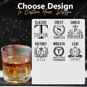 Personalized Whiskey Glass with Bottom Engraving