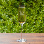 Custom Champagne Flutes, Custom Logo Champagne Glass with Bulk Pricing - Great for Wedding Favors, Party Favors and New Year's Eve