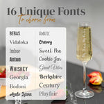 Custom Champagne Flutes, Custom Logo Champagne Glass with Bulk Pricing - Great for Wedding Favors, Party Favors and New Year's Eve