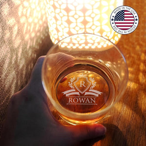 Personalized Whiskey Glass with Bottom Engraving