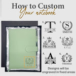Personalized Journal with Gift Box and Pen, Monogrammed Leather Notebook, Custom Engraved Journal, Birthday, Friend, Mom, Business Gift