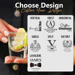 Personalized Shot Glass, Custom 2oz Groomsmen Drinking Glasses, Engraved Shot Glass Gift for Men, Wedding, Best Man, Groomsman Favors