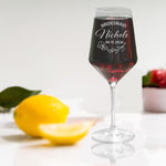 Personalized Bridal Party Wine Glasses  - Personalized Engraved Monogrammed Bridesmaids Wedding Glasses, for Bride and Maid of Honor