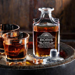 Personalized Whiskey Decanter for Birthday Gift 30th 40th 50th 60th Birthday Gift for Him, Dad, Guys