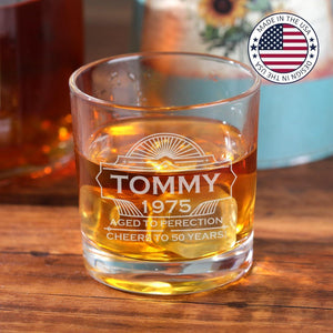 Personalized Whiskey Decanter for Birthday Gift 30th 40th 50th 60th Birthday Gift for Him, Dad, Guys