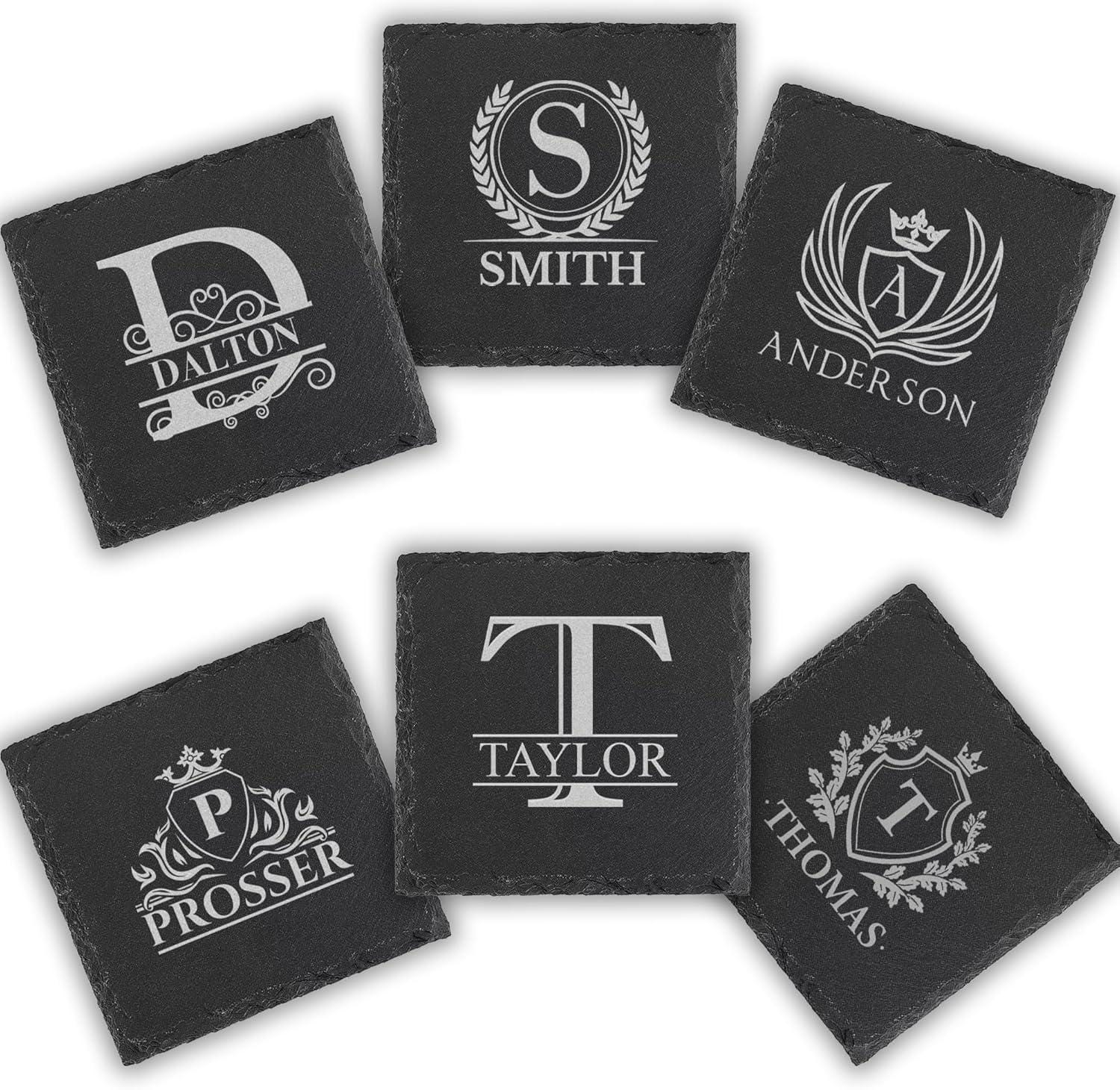 Custom Engraved Coaster, Monogrammed Personalized Coasters, Perfect Birthday, Housewarming, Host or Hostess Gift