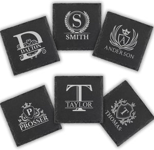 Custom Engraved Coaster, Monogrammed Personalized Coasters, Perfect Birthday, Housewarming, Host or Hostess Gift