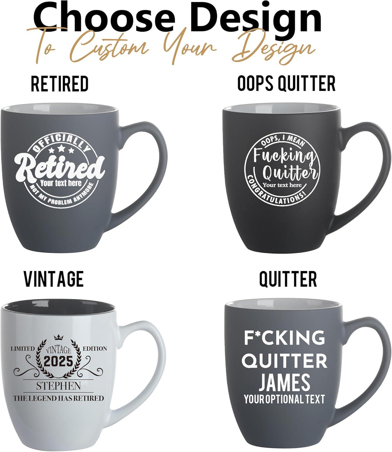 Personalized Retirement Gift, Coffee Mug Perfect for Retirement Party, Last Day, Dad, Mom, Grandma or Grandpa Retiring