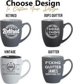 Personalized Retirement Gift, Coffee Mug Perfect for Retirement Party, Last Day, Dad, Mom, Grandma or Grandpa Retiring