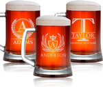Personalized Beer Glasses, Custom Pint, Mug, or Beer Can Glasses, Perfect Gift for Birthday, Groomsmen, Dad, Him