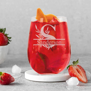 Personalized Wine Glasses, Custom Engraved Wine Glass for Women, Birthday, Wedding, Anniversaries, and Get-Togethers.