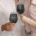 Personalized Wine Glasses, Custom Engraved Wine Glass for Women, Birthday, Wedding, Anniversaries, and Get-Togethers.