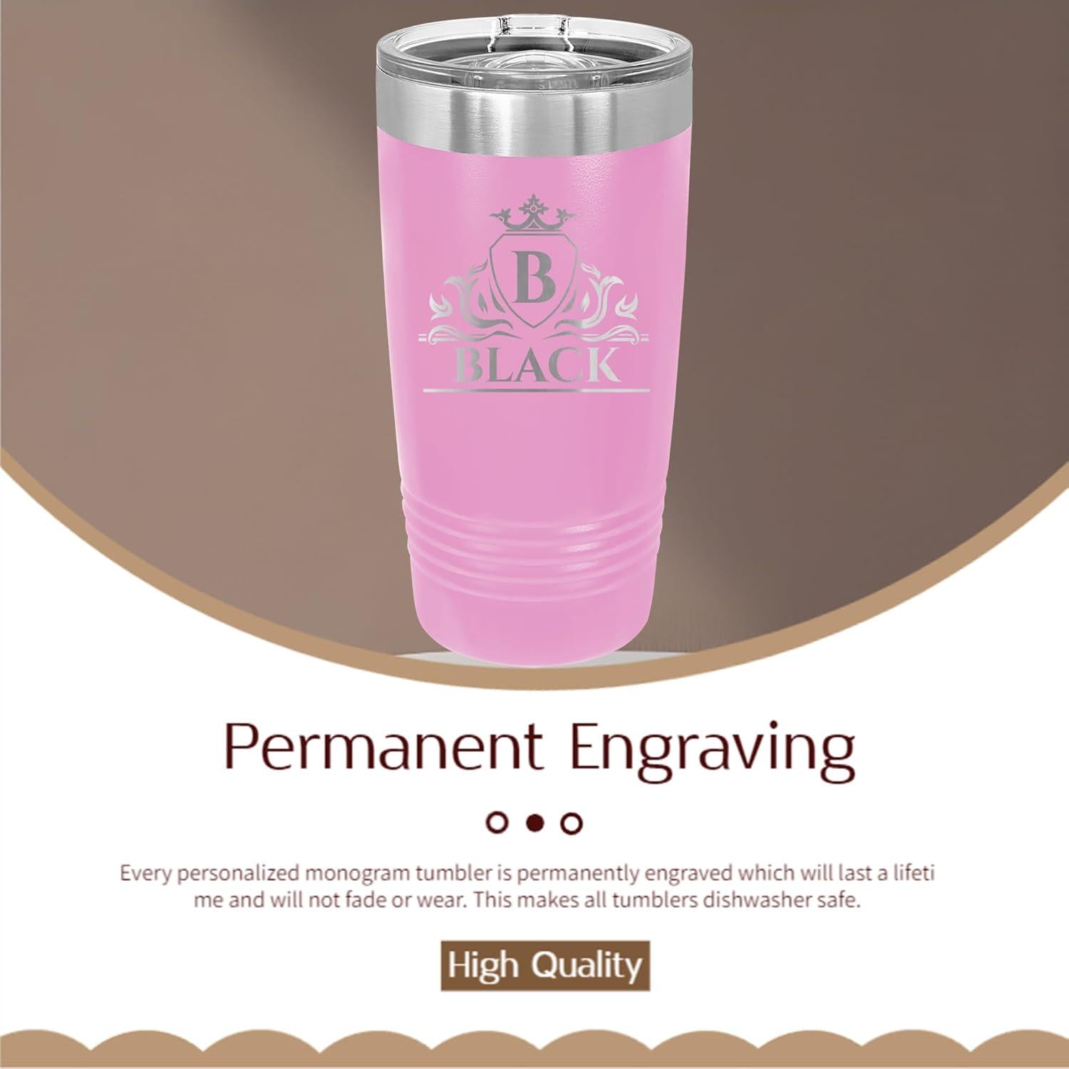 Personalized Tumbler, Engraved Travel Mug, Monogrammed Gifts for Women, Men, Christmas, Birthdays,