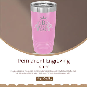 Personalized Tumbler, Engraved Travel Mug, Monogrammed Gifts for Women, Men, Christmas, Birthdays,