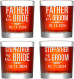 Father of The Bride Whiskey or Beer Glasses, Custom Engraved Gift for The Father of The Bride or Groom, Personalized Wedding Party Gifts