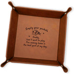 Fathers Day Valet Tray, Personalized Catch All Tray for Keys, Nightstand, or Desk