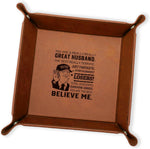 Anniversary Valet Tray, Personalized Catch All Tray for Keys, Nightstand, or Desk