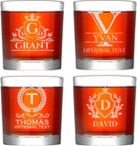 Personalized Whiskey Glass, Custom Monogrammed Whiskey Glass, Whiskey Gift for Dad, Grandpa, and Whiskey Lovers