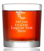 Custom Whiskey Glass with Custom Text, Logo and Bulk Pricing - Business, Corporate, Promotional, and Office Gifts, Party or Wedding Favors