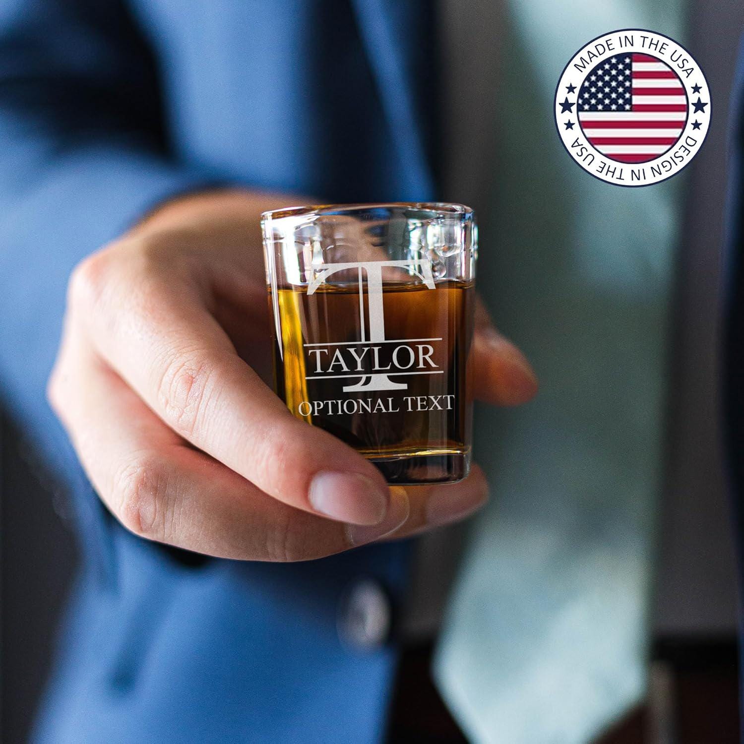 Personalized Shot Glass, Custom 3oz Shot Glasses, Gift for Men, Birthday, Wedding, and Party