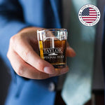 Personalized Shot Glass, Custom 3oz Shot Glasses, Gift for Men, Birthday, Wedding, and Party