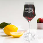 Personalized Wine Glasses, Custom Engraved Wine Glass for Women, Birthday, Wedding, Anniversaries, and Get-Togethers.