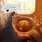 Custom Message Bottom Engraved Whiskey Glass, Your Custom Text or Handwritten Message - Personalized Gift for Men, Dad, Husband, Grandpa,