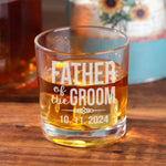 Father of The Bride Whiskey or Beer Glasses, Custom Engraved Gift for The Father of The Bride or Groom, Personalized Wedding Party Gifts