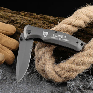 Personalized Groomsmen Knife, Custom Name Engraved Pocket Knife Gift for Best man, Groomsmen (1 Knife)