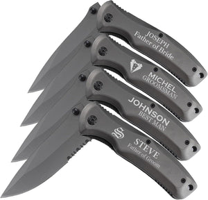 Personalized Groomsmen Knife, Custom Name Engraved Pocket Knife Gift for Best man, Groomsmen (1 Knife)