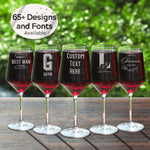 Personalized Wine Glass Crystal 18oz (One Glass with Gift Box)